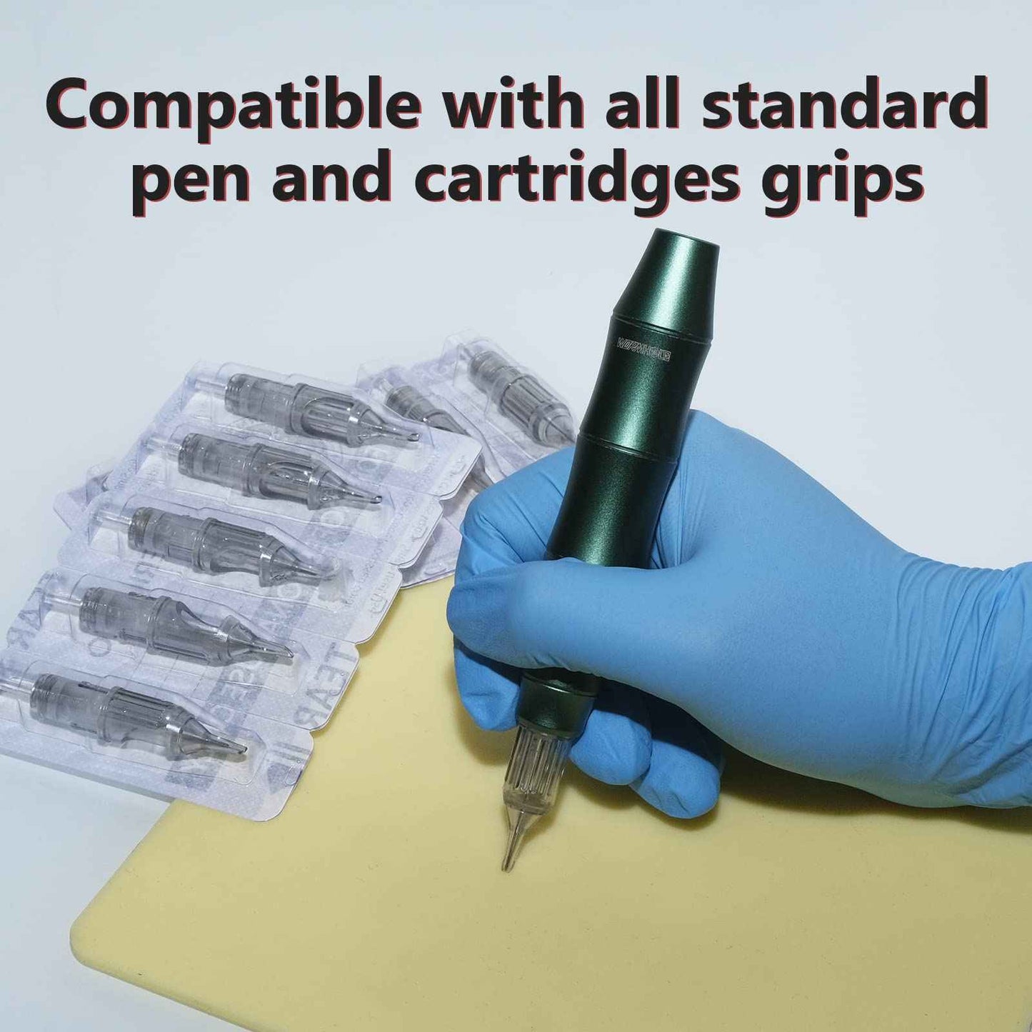 Wormhole Tattoo Cartridge Needles Long Taper 50pcs Assorted Disposable Tattoo Needle Cartridges Mixed 5RL 7RL 9RL 5RS 7RS 9RS 15M1 21M1 15RM 21RM Round Liner Shader Magnum Round Magnum