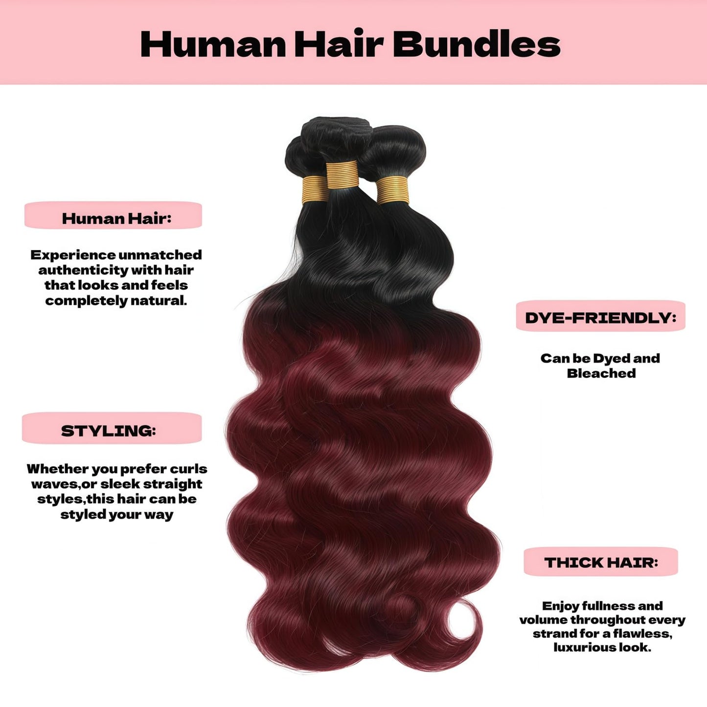 KODRHAR T1B/99J Bundles Human Hair 8 10 12 Inch Burgundy Bundles Human Hair Body Wave Raw Brazilian Virgin Remy Quick Weave for Black Women
