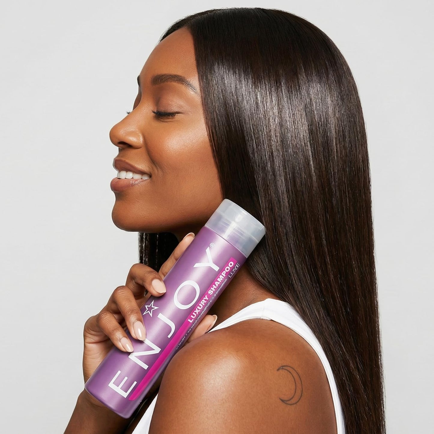 Enjoy Luxury Shampoo & Conditioner- Eliminates Frizz Cleansing Moisturizing Smoothing - Sulfate Free For Thick Coarse or Curly Hair (10.1 Fl Oz)