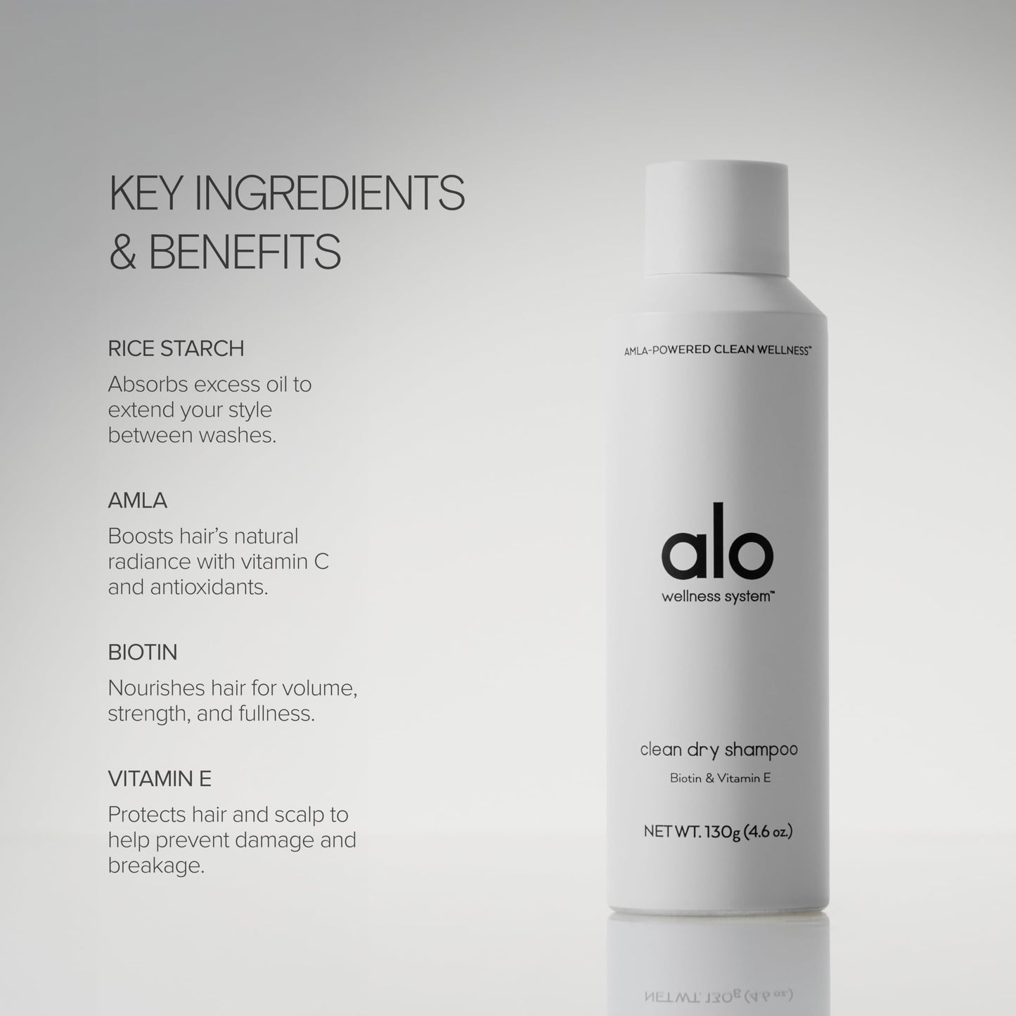 ALO Clean Dry Shampoo | Restores, Refreshes & Boosts Volume | Absorbs Oil & Sweat | 4.6 oz
