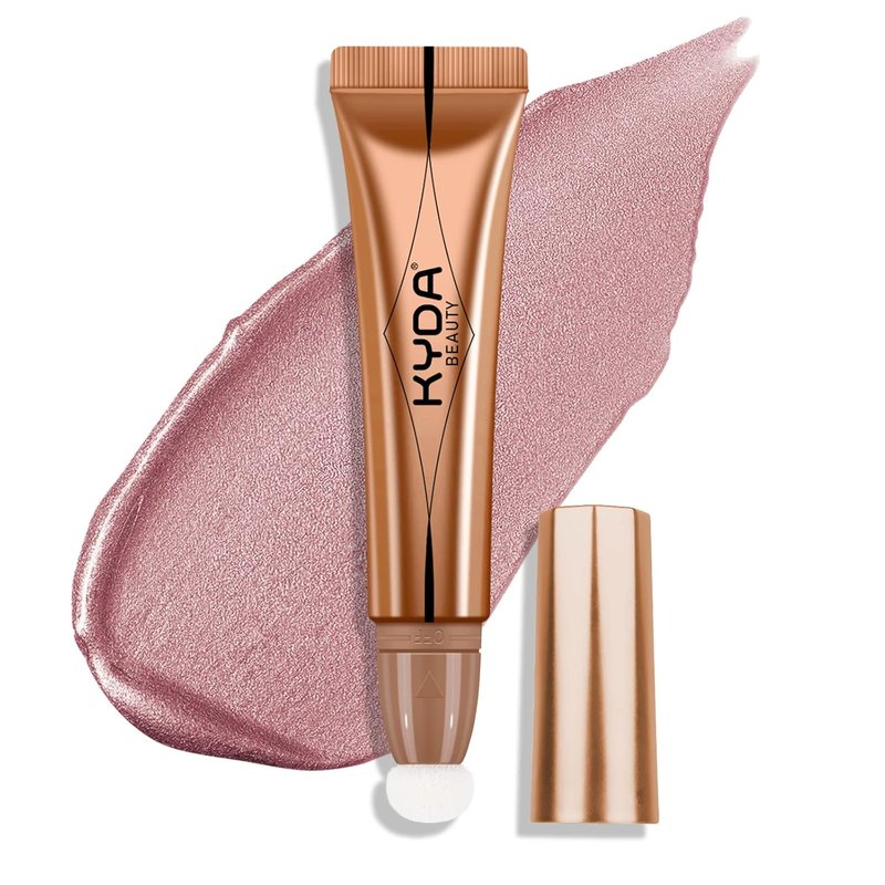 Blush Beauty Wand - Shimmer Face Blush with Cushion Applicator | Natural Pearl Finish, Silky Smooth Creamy Formula, Lightweight Blendable Stick - Mauve