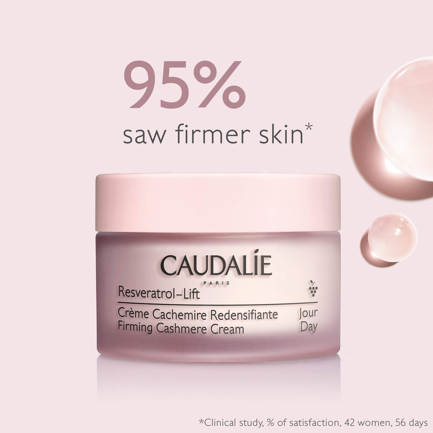 Caudalie Resveratrol-Lift Firming Cashmere Cream: Daily Anti-Aging Moisturizer with Resveratrol, Hyaluronic Acid & Vegan Collagen Alternative - 1.6oz