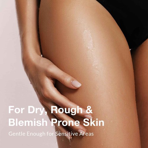 Kustie Strawberry Body Wash with Real Fruit Seeds – Gentle Exfoliating & Hydrating Shower Gel for Dry, Rough & Blemish-Prone Skin, Fruity Milk Perfume Scent, Natural Extracts, 16.9 fl oz