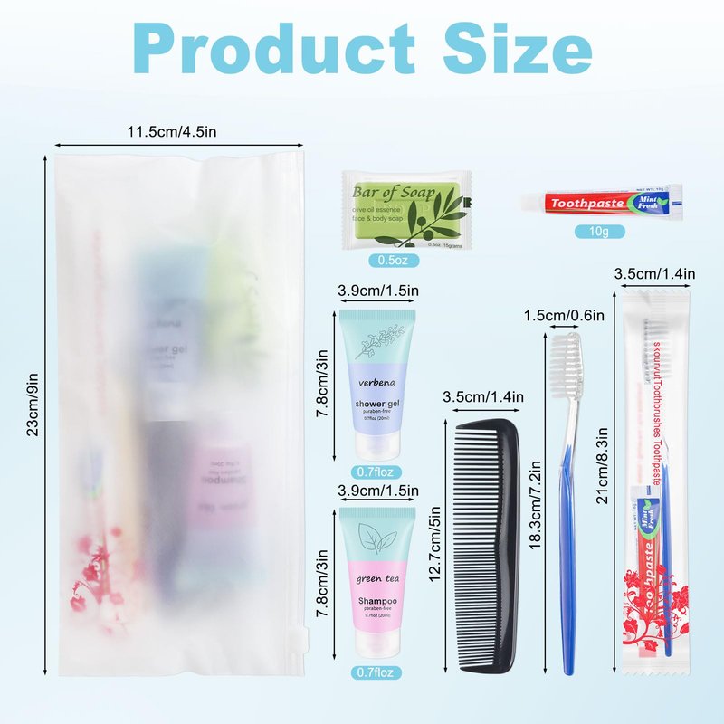 skourvut Homeless Hygiene Kit for Donations,Toothbrush Travel Kit Basic Toiletry Kits Care Package Supplies in Zip Pouch,Homeless Kits Travel Toiletry Bulk for Homeless Women (pack of 20)