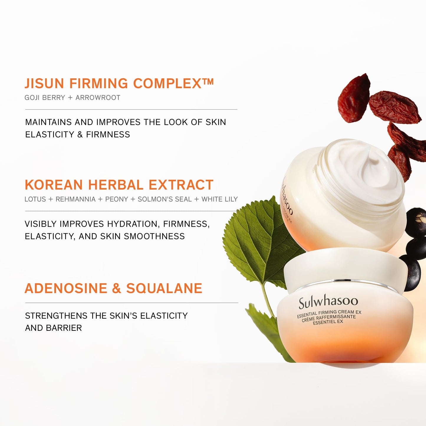 Sulwhasoo Essential Firming Cream - A hypoallergenic, whipped moisturizing cream that visibly improves firmness. Packaging May Vary