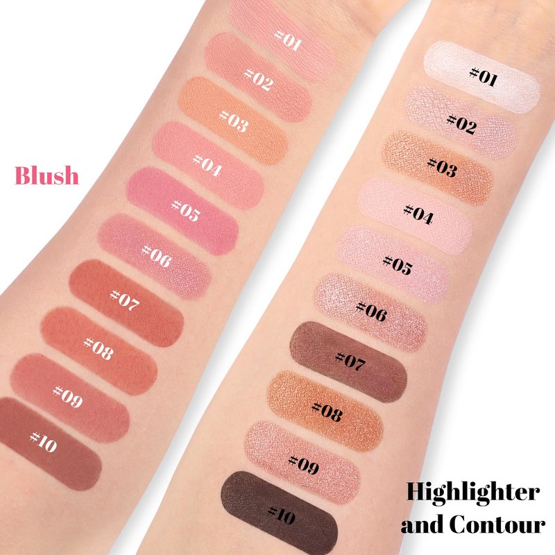 20-Color Makeup Palette Kit: Long-Lasting Blush Highlighter Contour Palette - Buildable Bronzer Powder Face Cosmetics Gift for Women