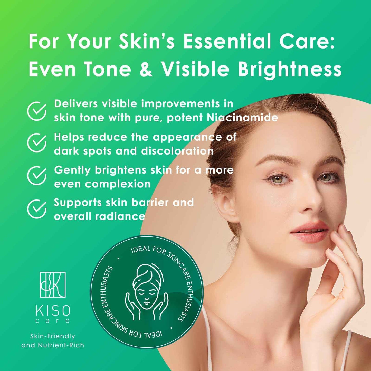 KisoCare 20% Niacinamide Cream (50 g), Tuboxa Extract, CICA, Aloe Vera Extract, Plants, Stem Cell Extract, Hyaluronic Acid