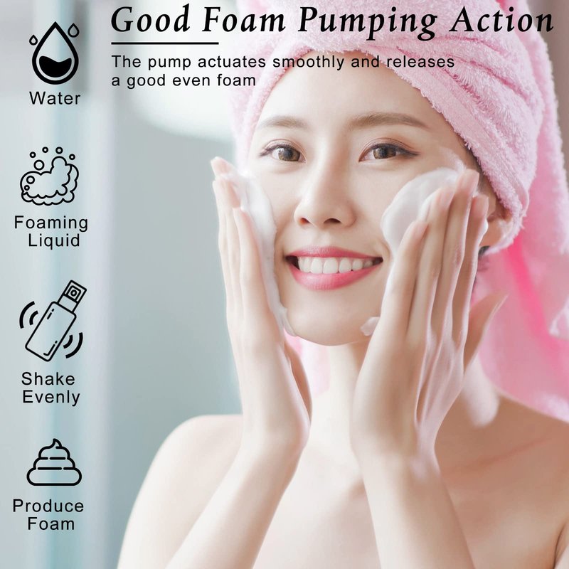 70 Pcs 2 oz Plastic Foam Soap Dispensers Refillable Lash Shampoo Bottles with Pump Mini Eyelash Cleaning Foam Bottle Dispenser for Refillable Travel Cosmetics (Gray)