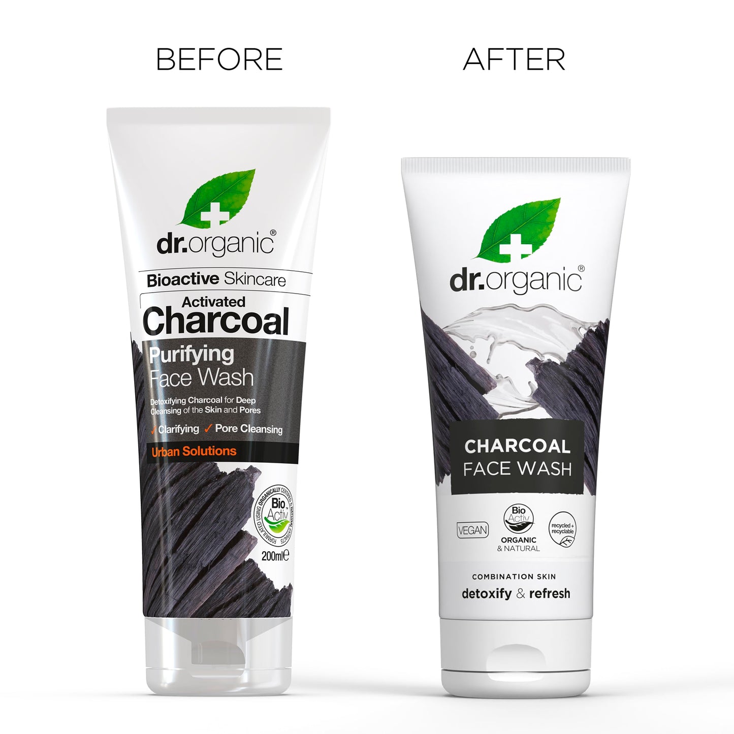 DR ORGANIC Charcoal Face Wash, 0.2429 kg,DR00545