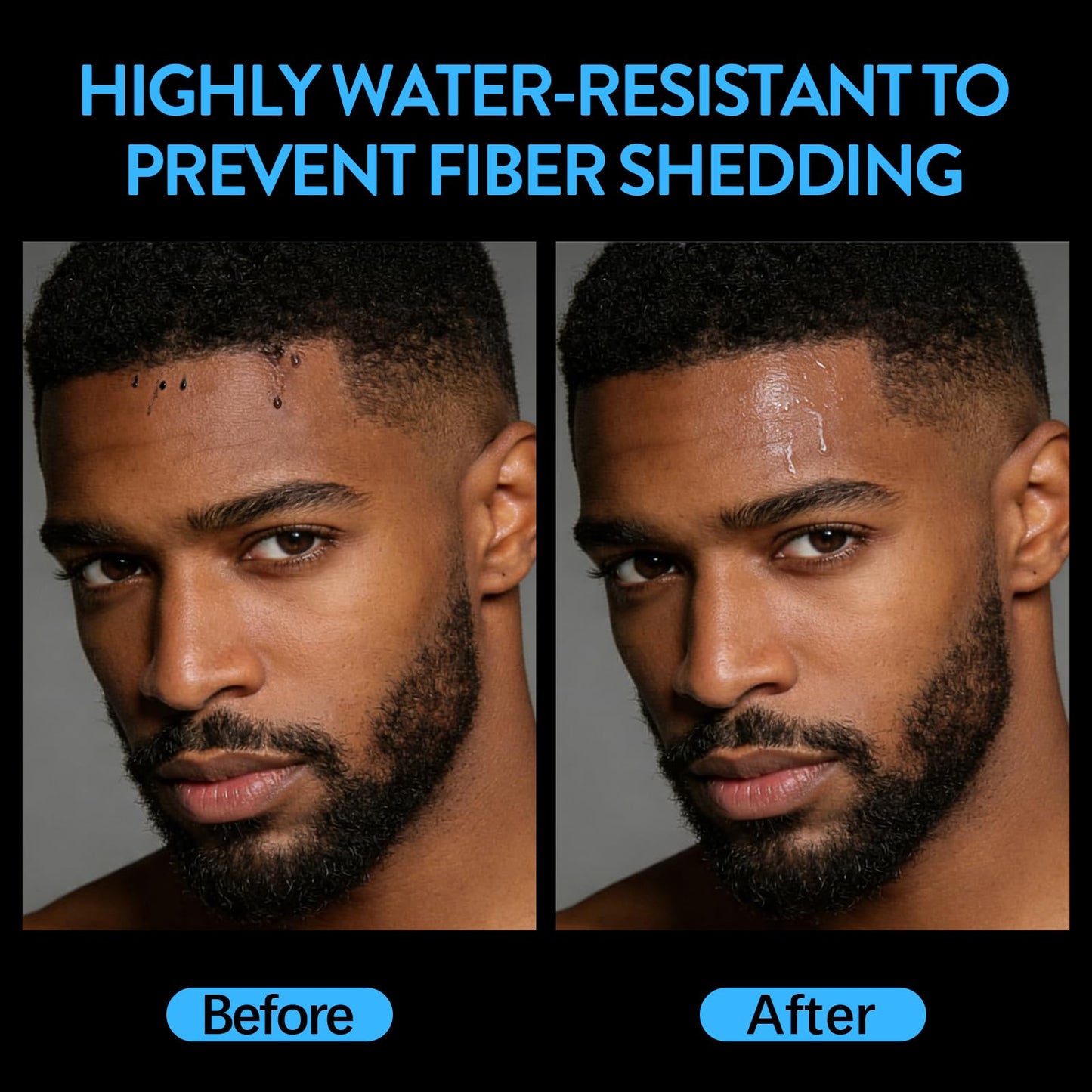 Hair Fiber Water Resistant Spray for Men, Hair Fiber Holding Sprays for Black Hairs Extra Hold | Barber Enhancement Spray for Mens Hair & Beard, Waterproof Hairline Enhancer & Volumizing Sprays