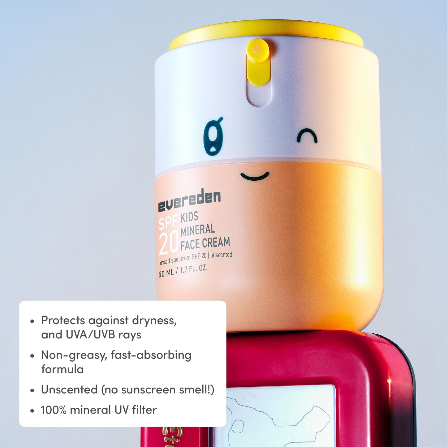 Evereden Kids Mineral Face Cream SPF 20, Dermatologist-Tested, Zinc Oxide