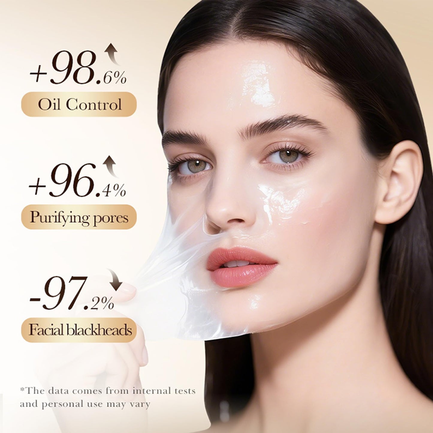 DLZZRS Rice Raw Pulp Peel-Off Mask, Purifying Pores Peel-Off Mask, Deeply Clean & Controls Oil, Removes Blackheads, Purifies Pores Delicate Facial Skin, Hydrolyzed Rice extract, 1.76 oz.