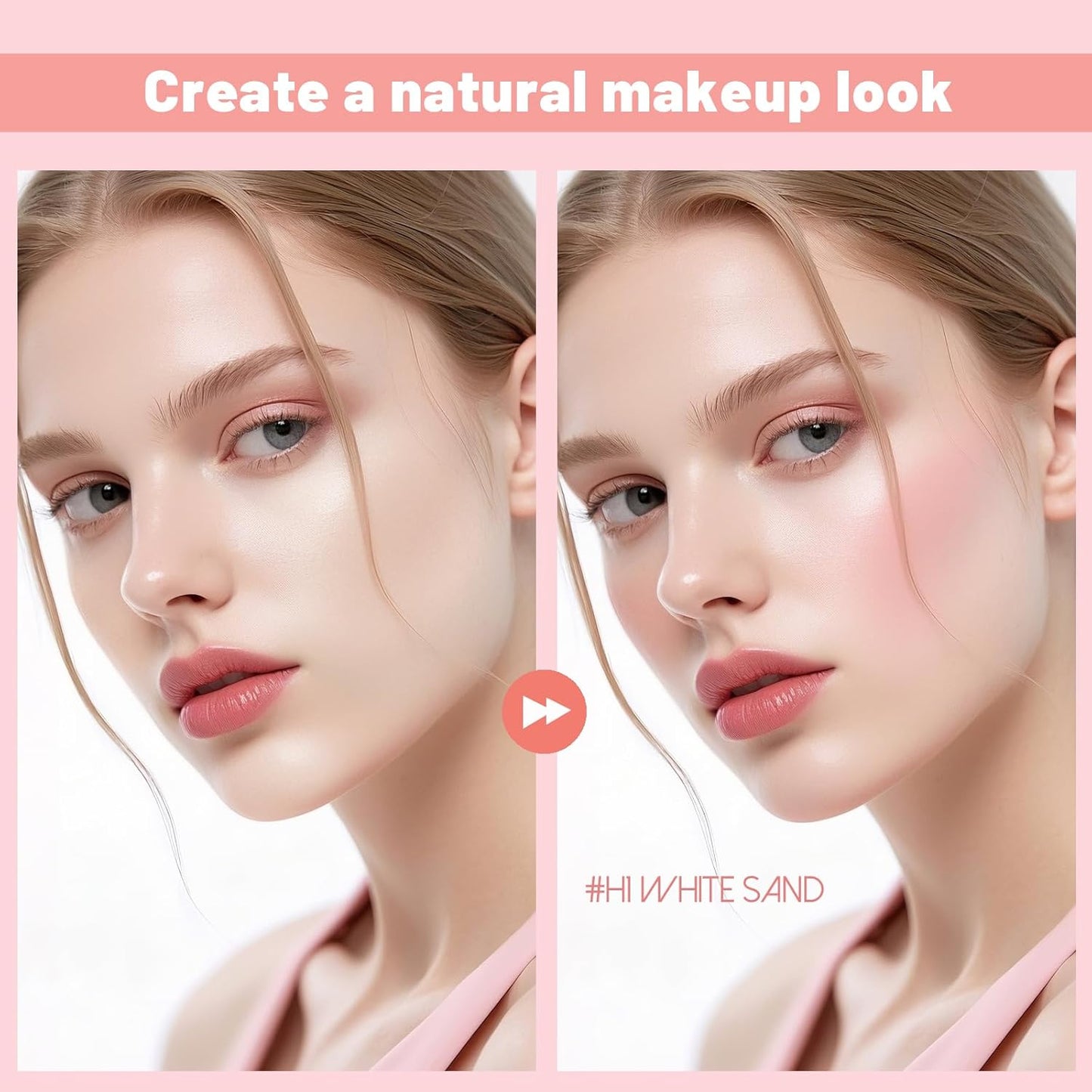 Blush Liquid Makeup Cream Stick - Blendable Soft Peach Tint for Mature Skin | Easy Application, Sheer Finish