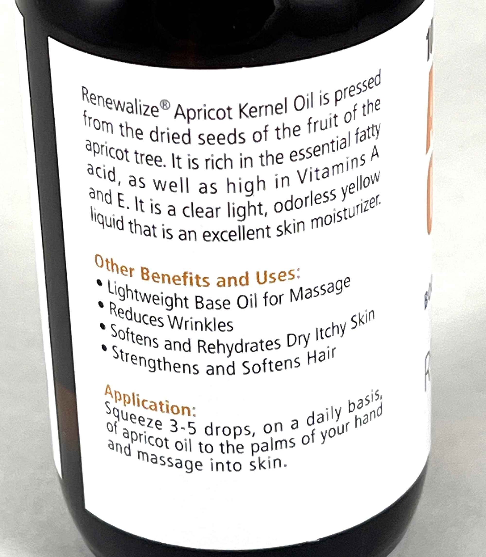 Organic Apricot Kernel Oil MOISTURIZER - in Large 4 oz Dark Glass Bottle with Dropper 100% Pure and Unrefined | an Essential Aromatherapy Skin Massage Oil for Body Hands & Feet
