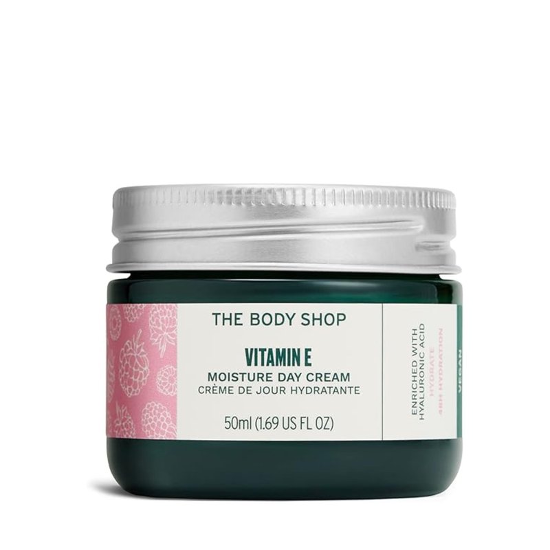 The Body Shop Vitamin E Moisture Cream – Fast Absorbing – Hydrates, Moisturizes and Protects – For Dehydrated Skin – 1.7 oz