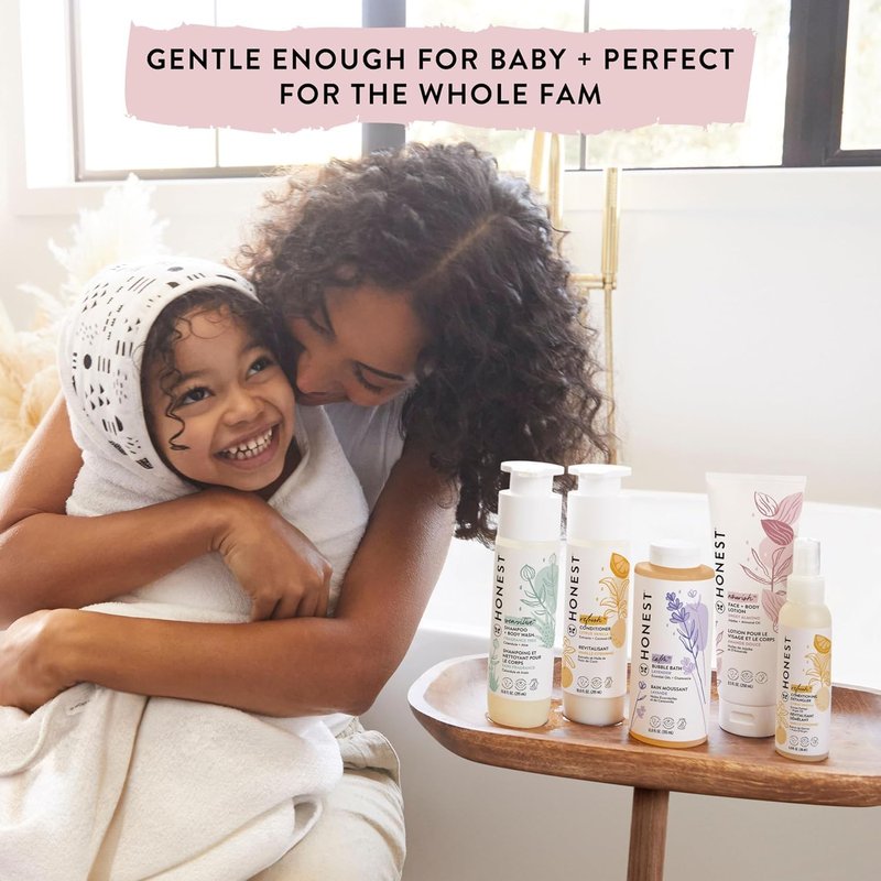 Babe's Mini Must-Haves Gift Set - Travel Size Lavender Bathtime Essentials | Hypoallergenic Shampoo, Body Wash & Lotion (2 fl oz)