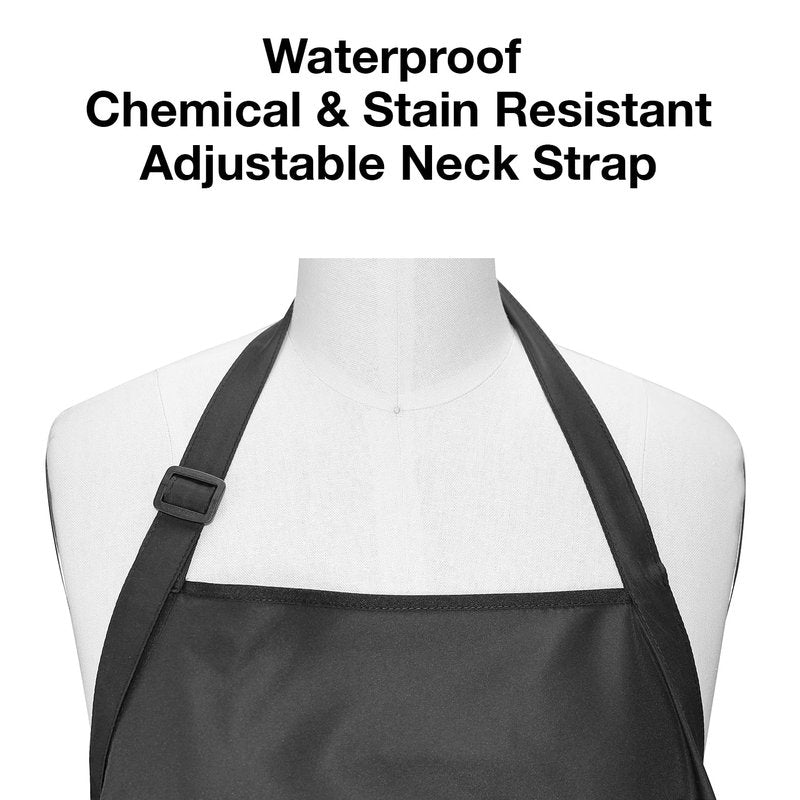 Olivia Garden Professional Waterproof Salon Apron with Adjustable Nylon Strap and Multi-Pockets for Hair Stylists, Barbers, Cosmetologists, Nail Techs, Estheticians, Tattoo Artists, Housekeeping