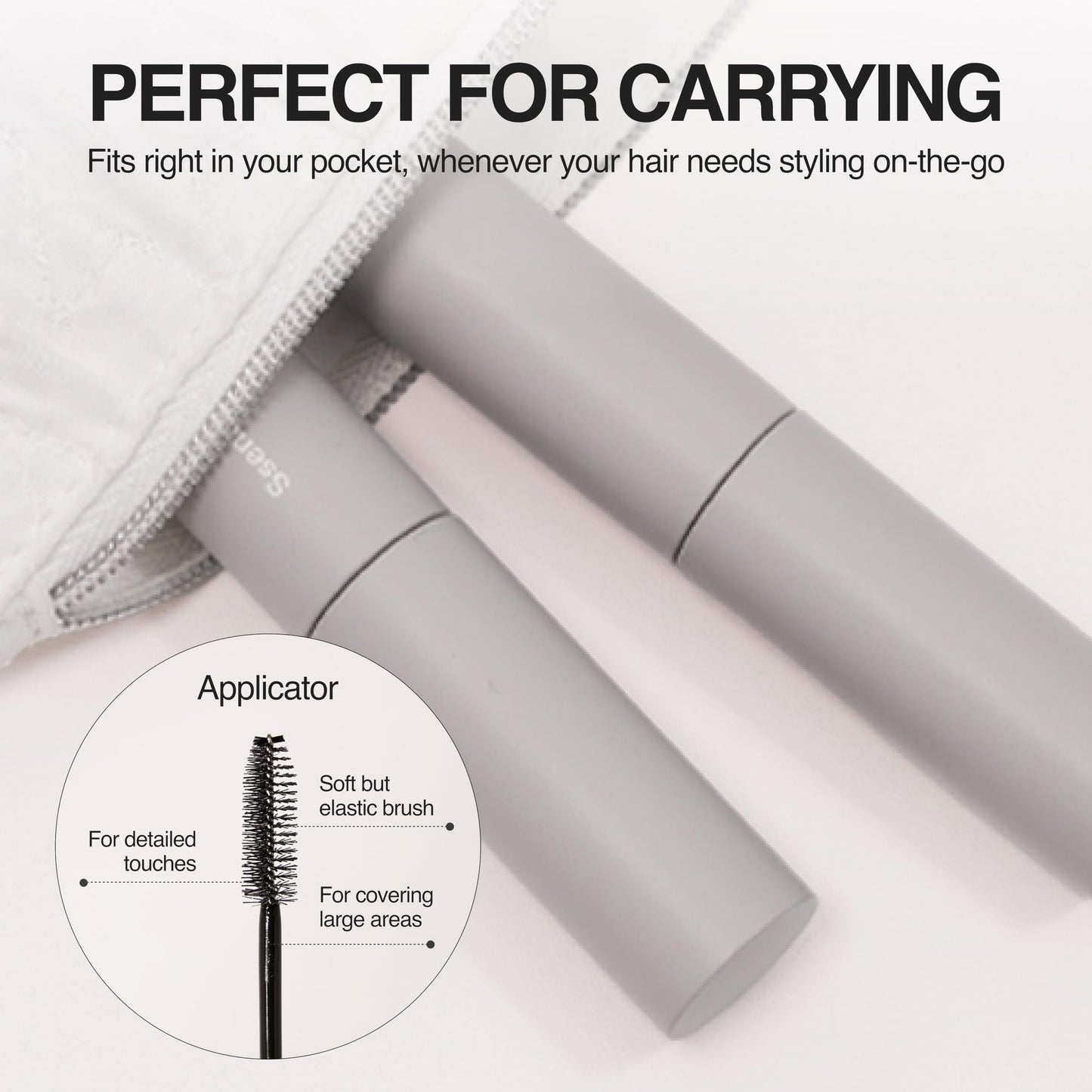 ANAZE Ssenmuri Cara 8ml – Stubborn Hair & Flyaway Hair Fixing Mascara – Built-In Applicator – Lightweight, Non-Sticky Formula, Strong Hold, Gifts for Woman