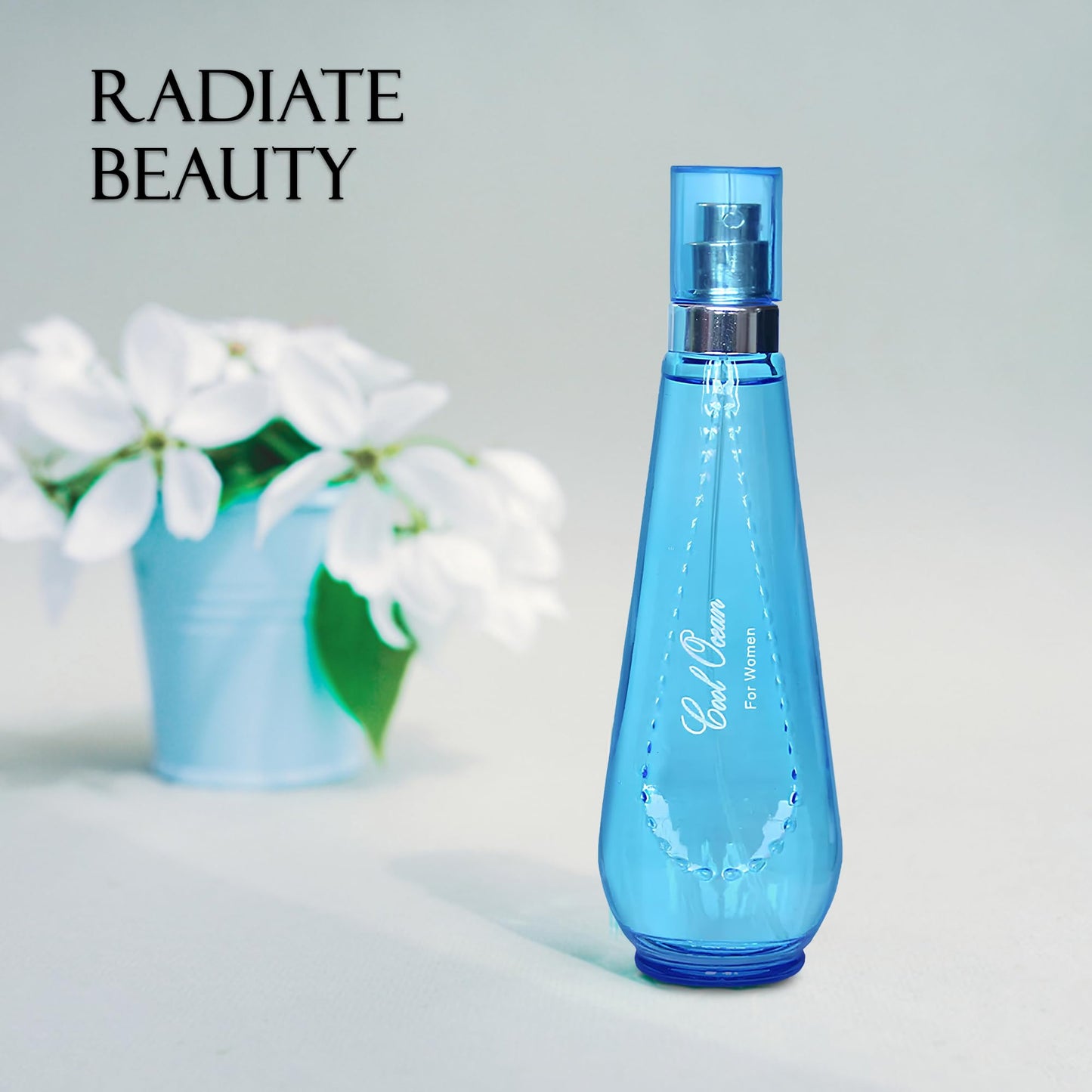 AFLUXE Cool Ocean Women Perfume–Bold & Sophisticated Scent Eau De Parfum With Citrus,Spice,And Woody Notes Long Lasting Natural Spray Fragrance 3.4 Fl Oz