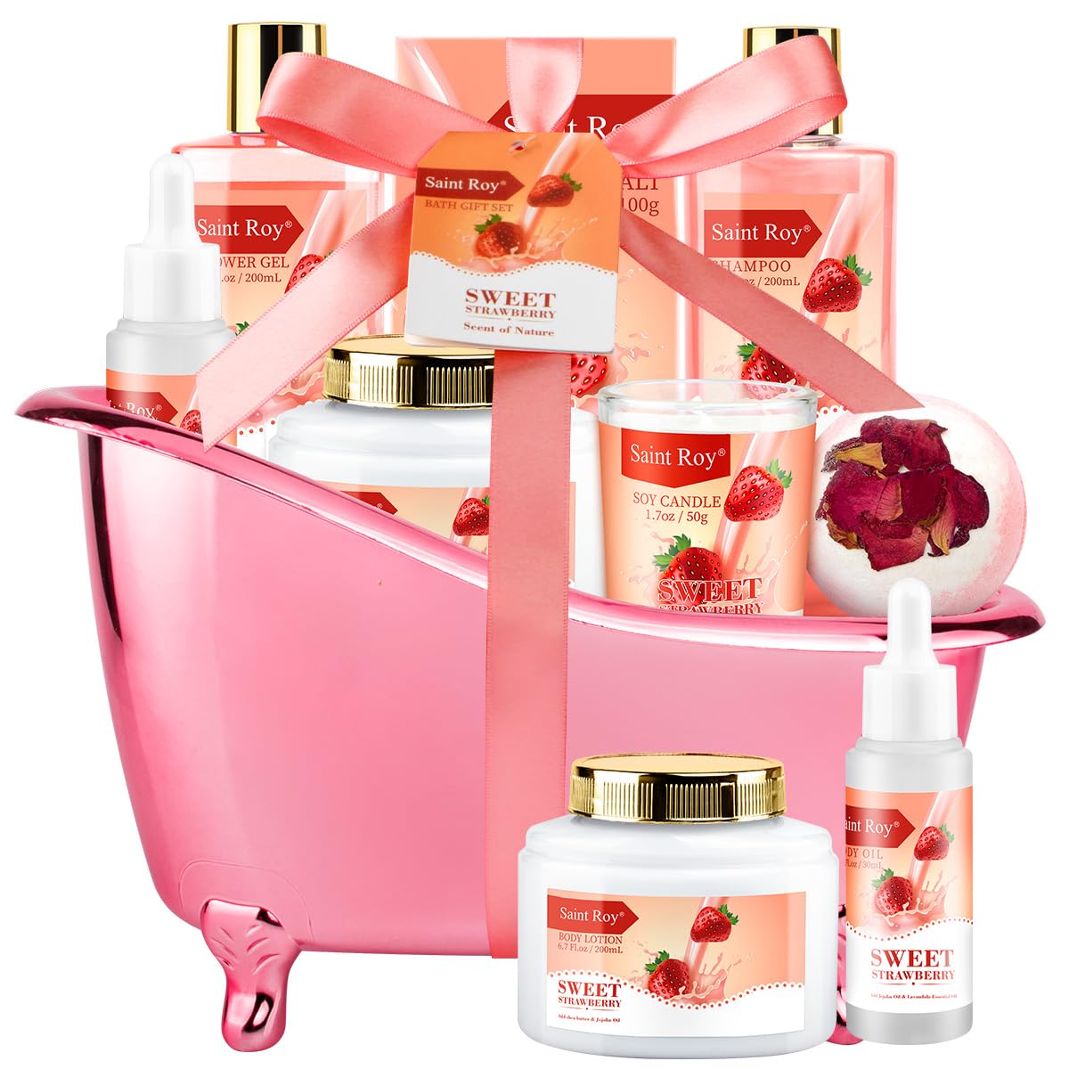 Spa Gift Basket, Spa Kit for Women, Bath & Body Gift Set, Home Spa Bath