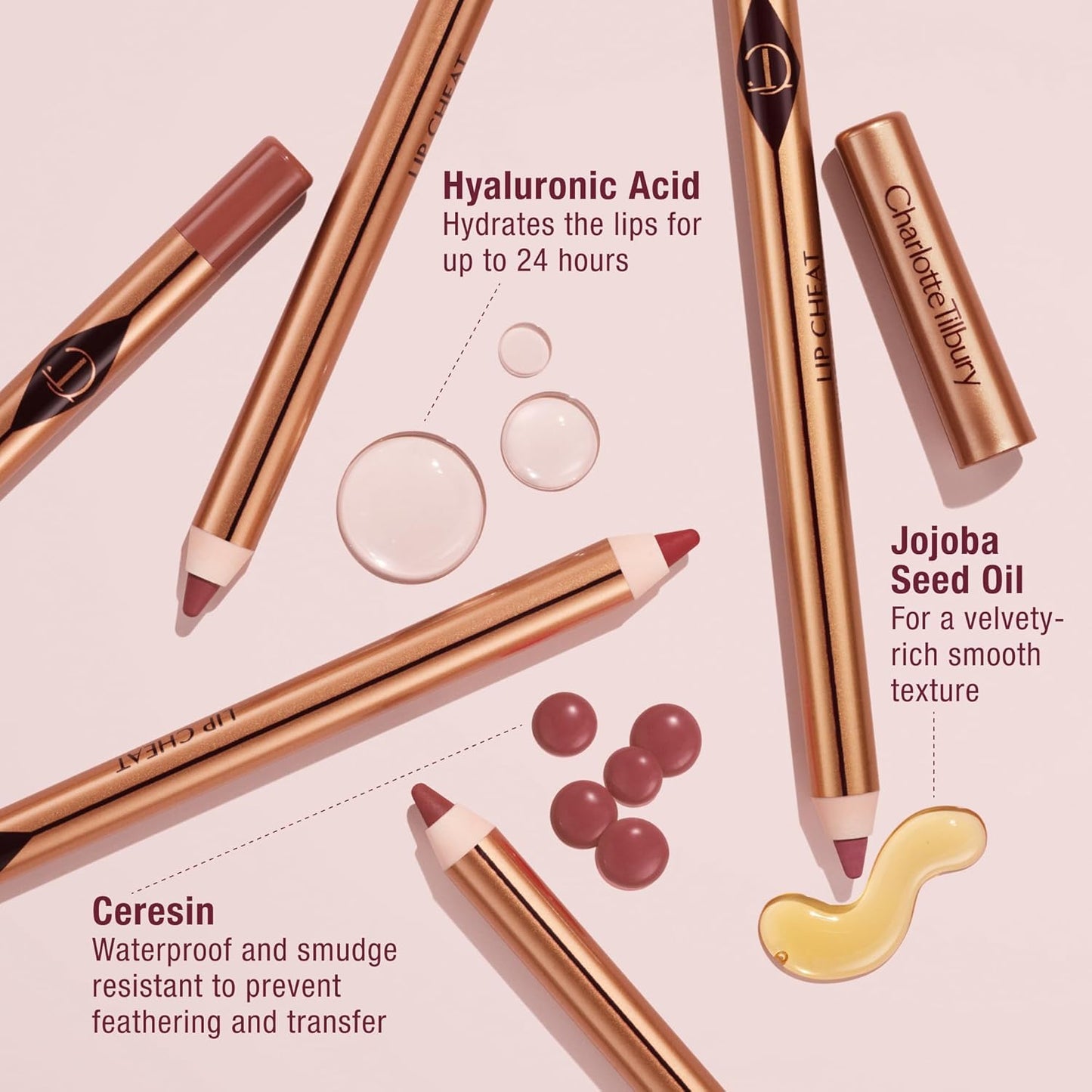 Charlotte Tilbury Lip Cheat Lip Liner Pencil - Define & Enhance Lips with Jojoba Oil | Waterproof & Smudge-Proof