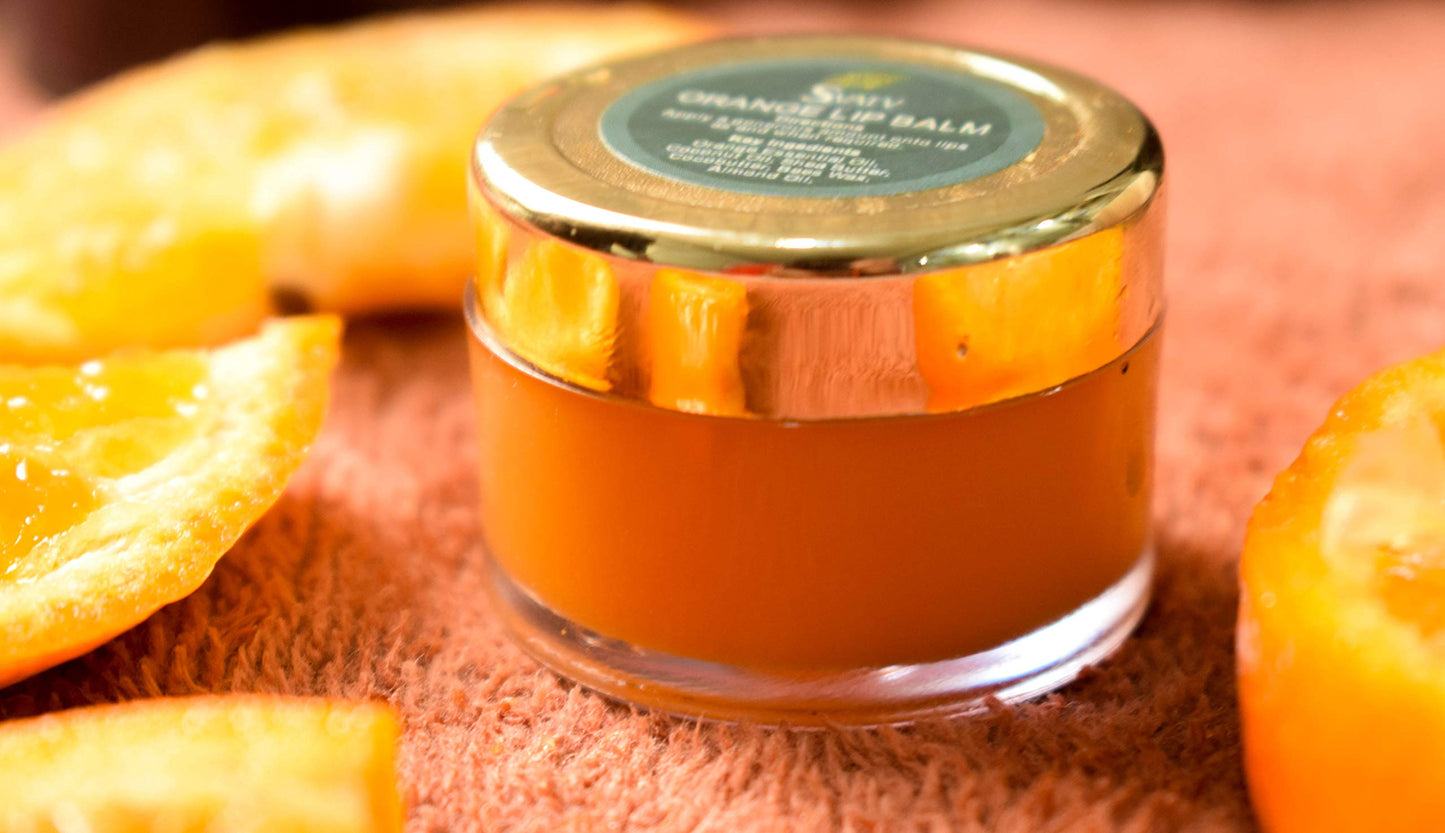 SVATV Orange Flavored Lip Balm. With Natural Ingredients - Shea Butter Beeswax & Coconut Oil To Nourished Repair Dry Or Chapped Lips, Best Moisturizing Lip Balm For Men & Women 15ml / 0.5 Oz