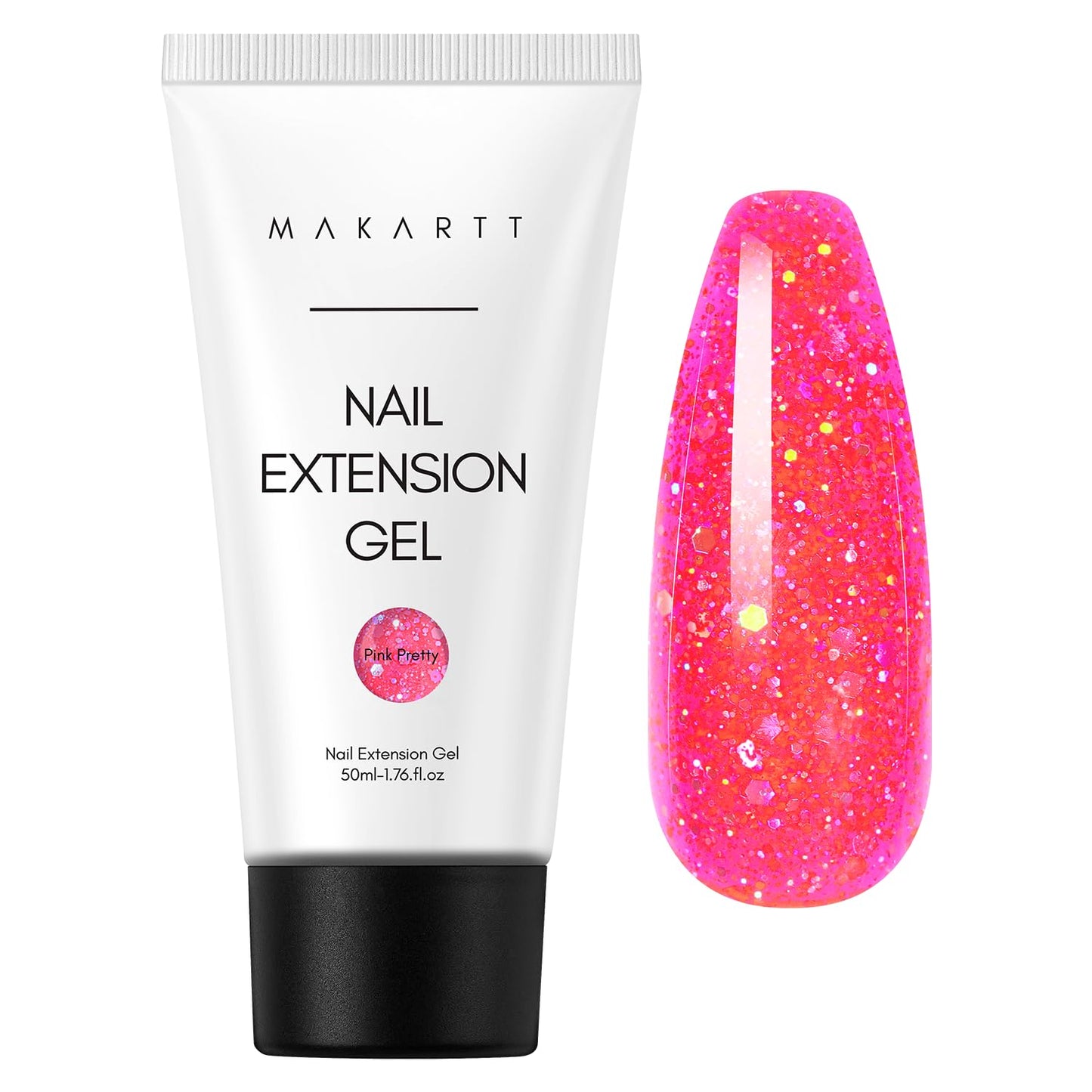 Makartt Poly Nail Gel: Clear 50ML Gel Builder for Natural-Looking Strengthener 3D Molding Gel for Trendy Nail Art-Long-Lasting and Easy to Use Supplies