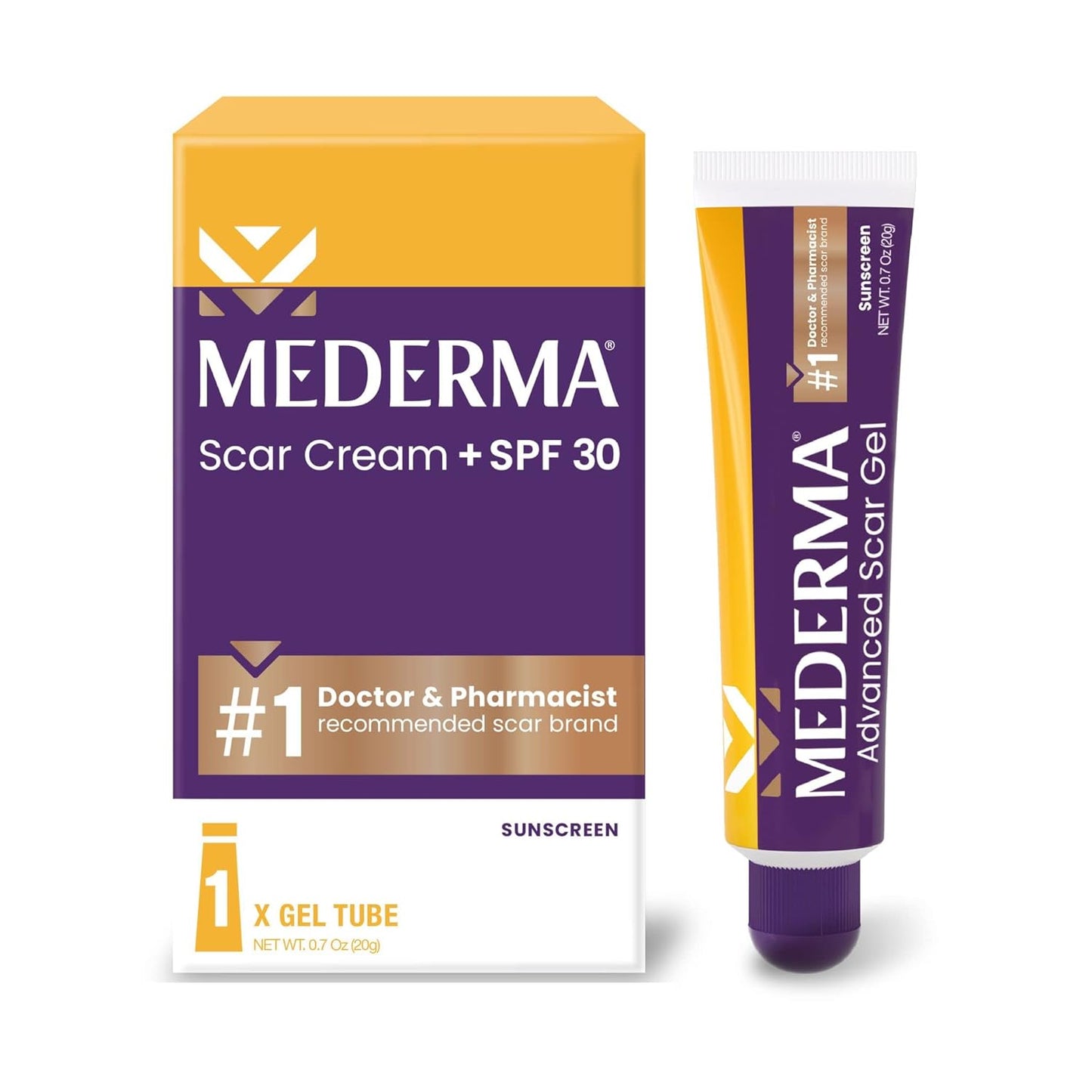Mederma Scar Cream Plus SPF 30 - Silicone Scar Sheets for Old & New Scars | 0.7oz, 4 Count