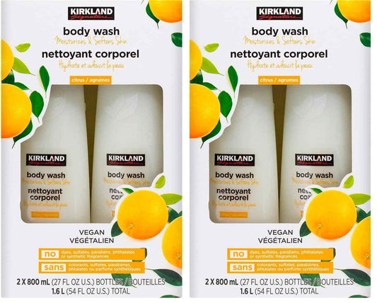Kirkland Signature Liquid Body Wash, Natural Citrus, 27 fl oz, 2-count (Pack of 2)