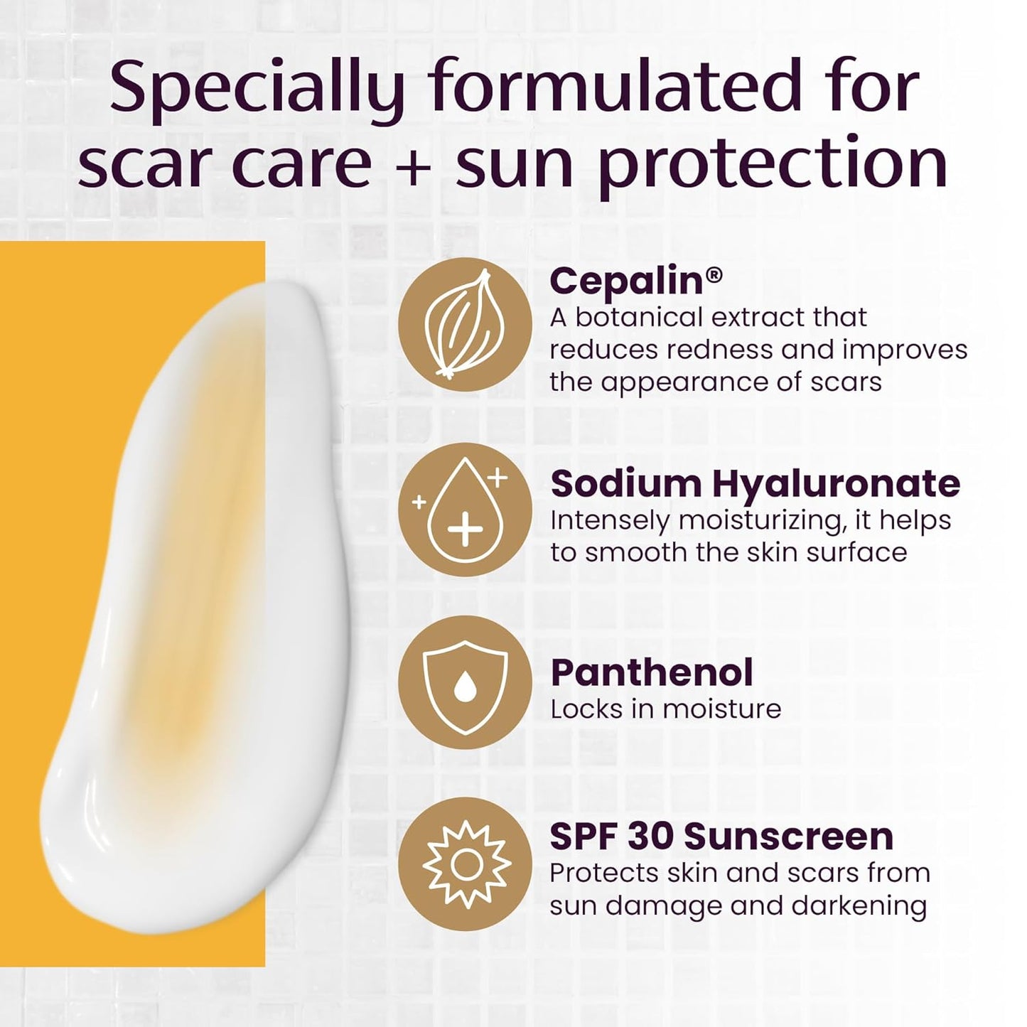 Mederma Scar Cream Plus SPF 30 - Silicone Scar Sheets for Old & New Scars | 0.7oz, 4 Count