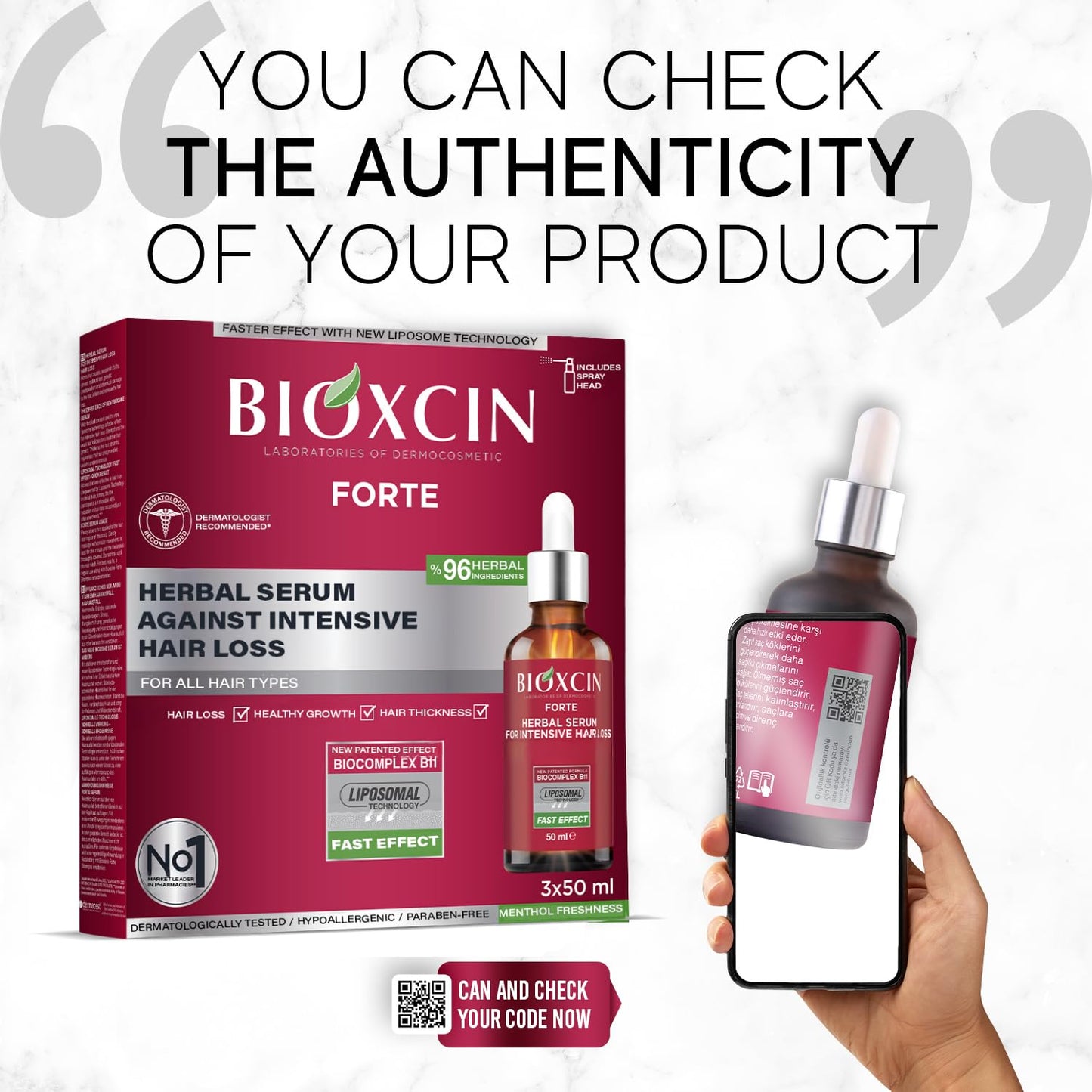 Anti-Hair Loss Serum - Biotin & Keratin Hair Oil Treatment for Thinning Hair | Nourishing Scalp Serum, 3 x 50 ML