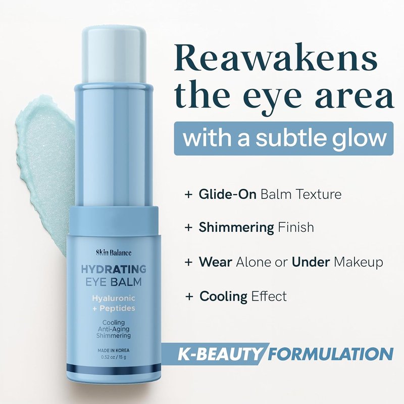 Ultra Shimmer Eye Balm | Hydrating Hyaluronic Acid & Peptides for Puffiness, Dark Circles & Fine Lines - 0.52 fl oz
