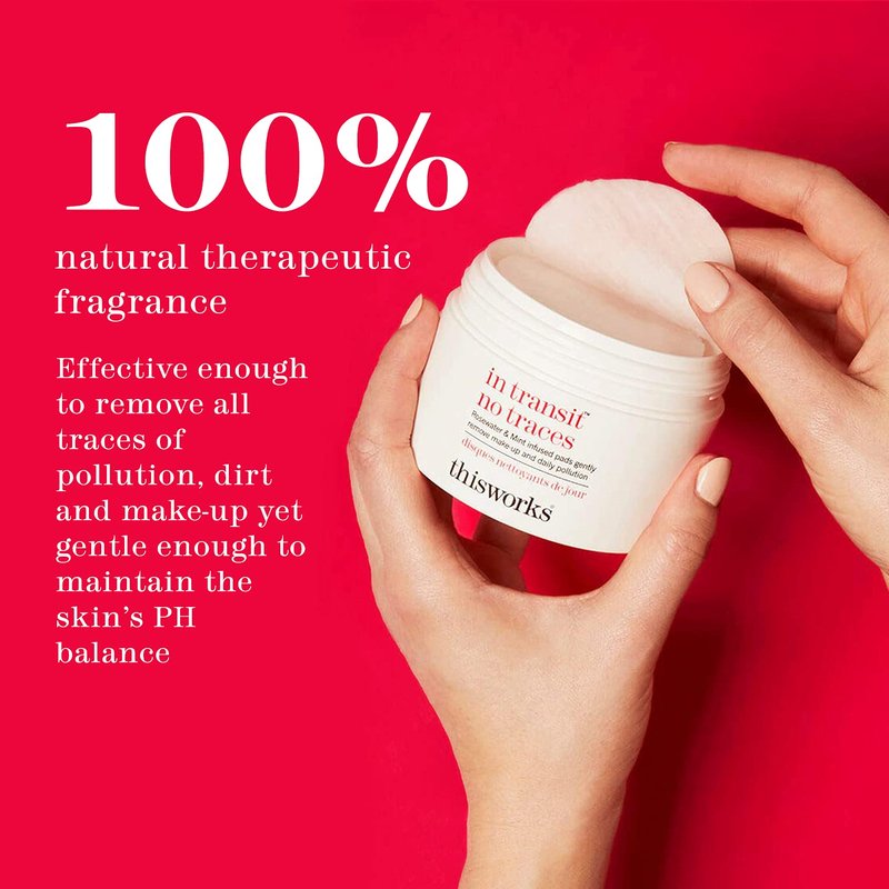 Rosewater & Mint Facial Cleansing Pads - Gently Removes Make-Up & Dirt | 60 Pads