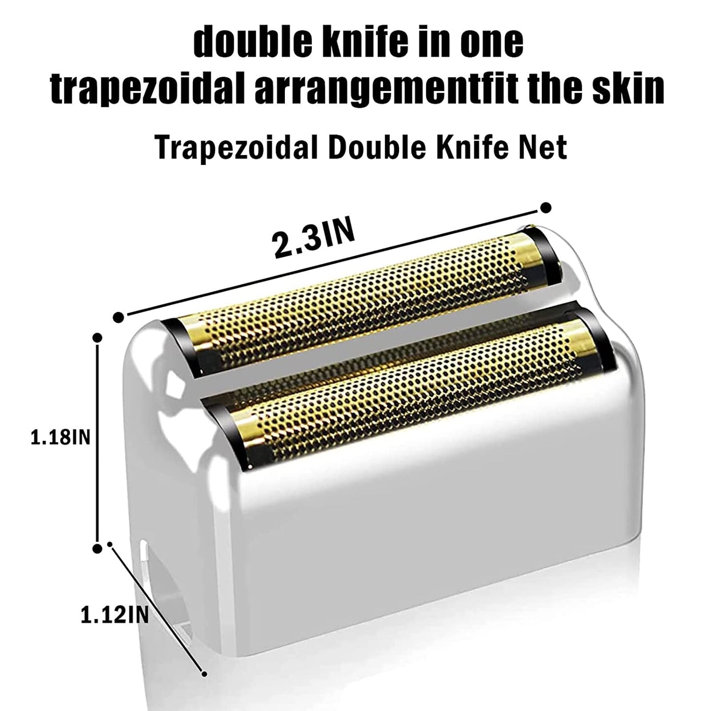 Shaver Replacement Foil and Cutters compatible with BaBylissPRO Barberology Double FXFS2 (2PC Silver)