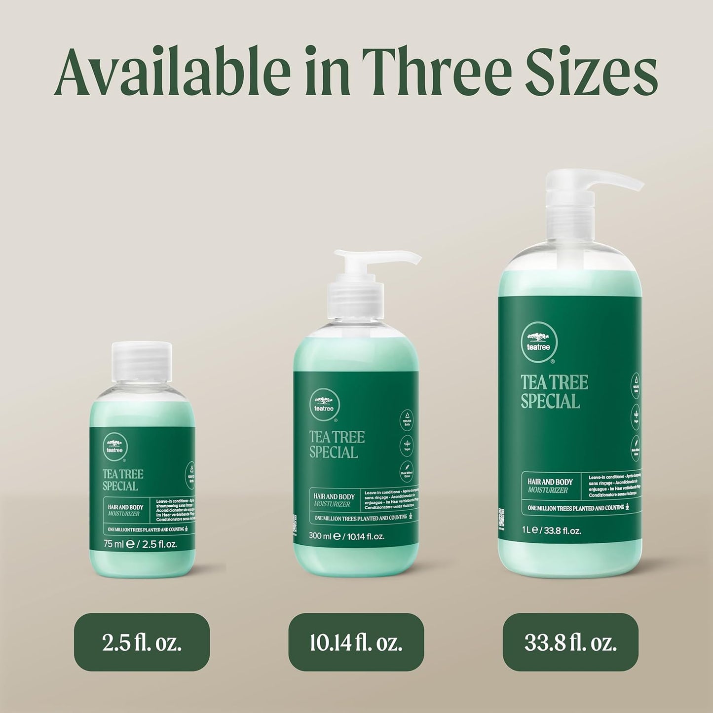 Tea Tree Leave-In Conditioner & Body Lotion - Moisturizer for All Hair & Skin Types
