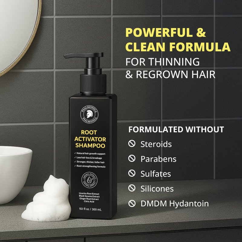 Root Activator Shampoo for Men - Hair Growth Shampoo for Hair Loss and Thinning Hair - Hair Loss RegrowthTreatments for Women Men (10.1 Fl Oz (Pack of 1))