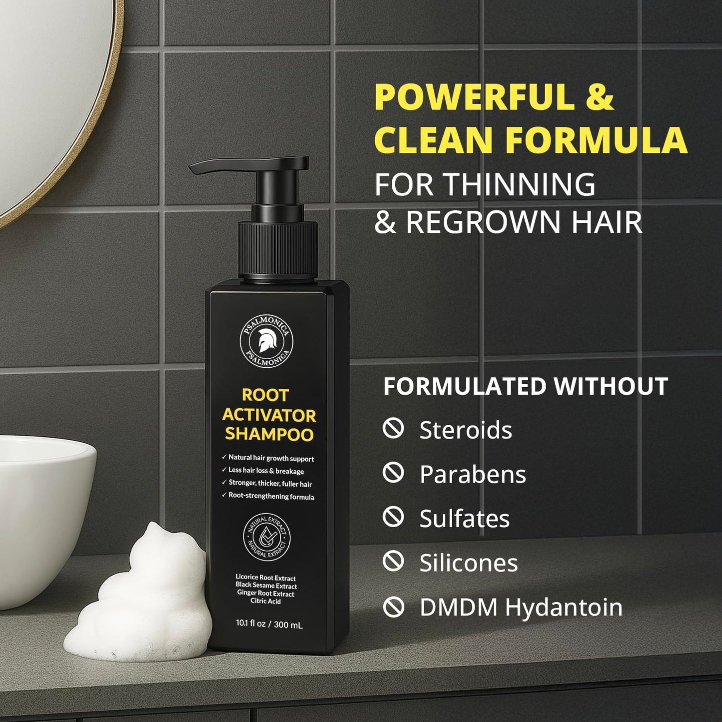 Root Activator Hair Growth Shampoo Conditioner for Men (11.1 Fl Oz (Pack of 1), Root Activator Shampoo)