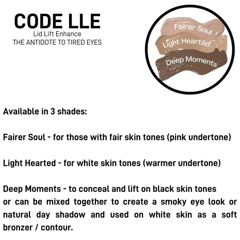 CODE Beautiful Eye Primer and Under Eye Concealer | Eye concealers | Eyeshadow Primer | Eye Lift - The Antidote To Tired Eyes | Vegan & Cruelty Free | LLE Lid Lift Enhance (Deep Moments)