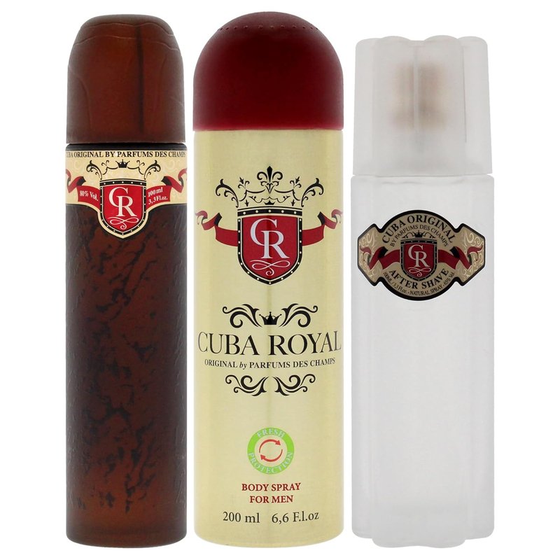 Cuba Royal Men's 3-Piece Gift Set | Fragrance, Aftershave & Shower Gel