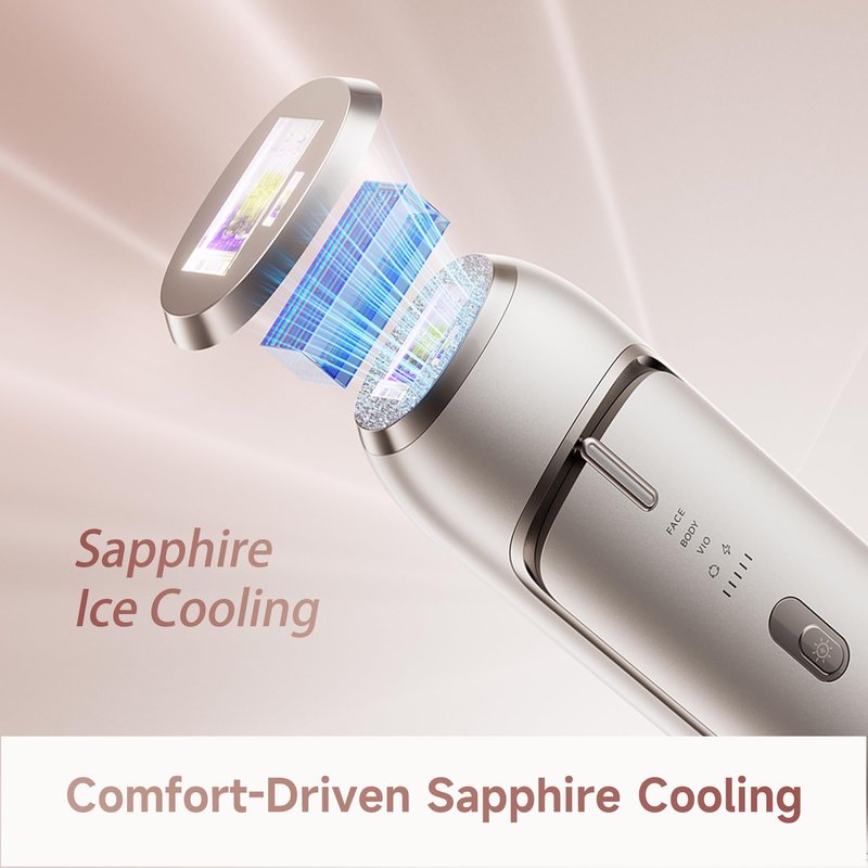 Dreame Nova IPL Hair Removal with Dual-Lamp 27J Output, Sapphire ICE Cooling, 3.9cm² Window, 0.2s Flash, Adaptizone AI Detection, Photon Skincare, Up to 96% Reduction Full-Body for Women and Men