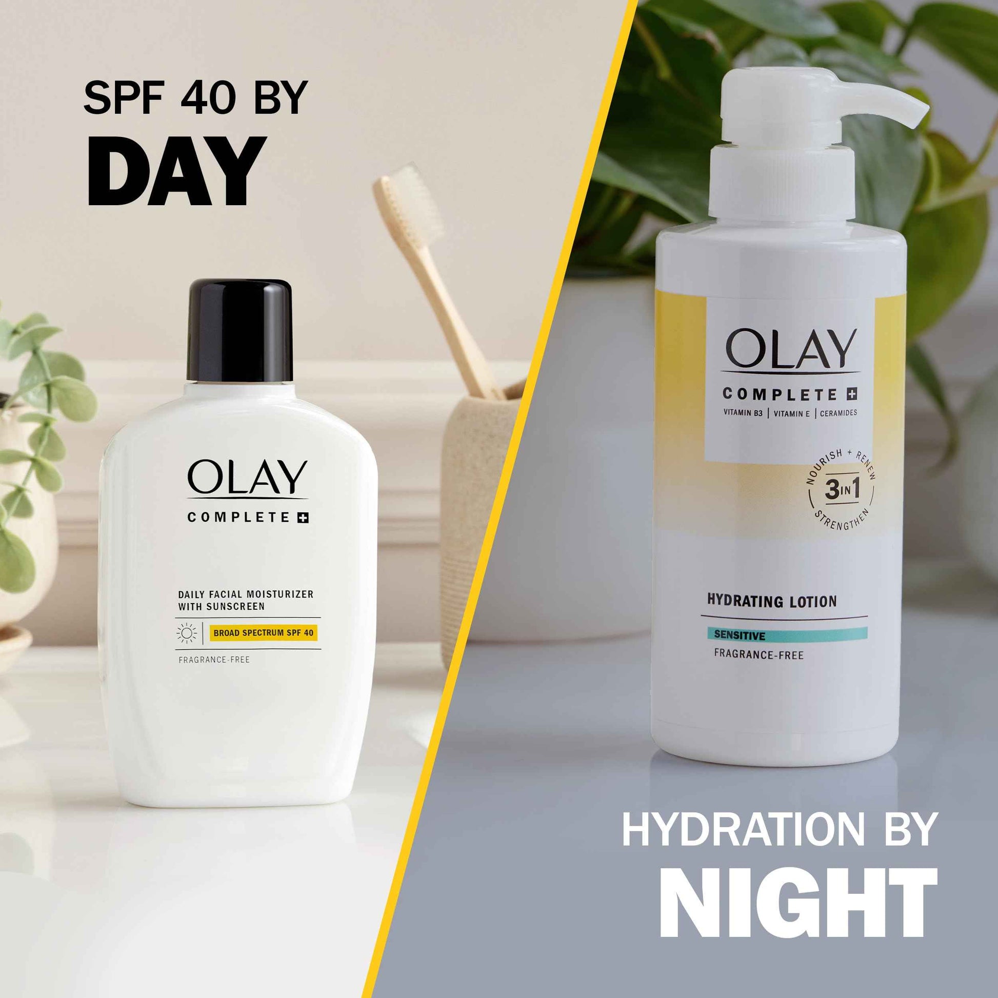 Olay Complete+ Hydrating Lotion Fragrance-Free, 10.1 FL OZ, 3-in-1 Nourishing Face Moisturizer for All Skin Types with Vitamin B3, Vitamin E, and Ceramides