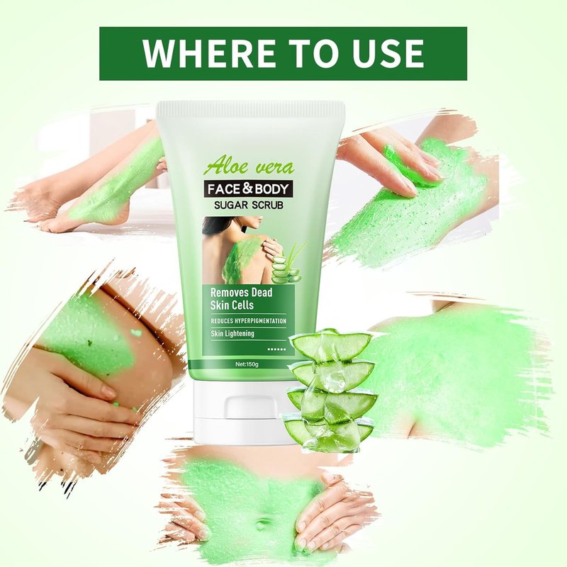 KP Bump Eraser Foot & Body Scrub Keratosis Pilaris Aloe Vera Treatment, Deeply Exfoliates for Hydrated & Nourished Skin Cleanser, Keratosis Pilaris Exfoliator for Dullness, and Pores