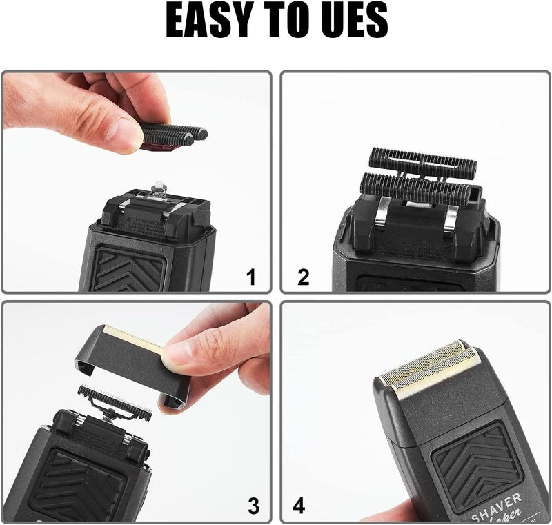 Professional 5 Star Finale Shaver Replacement Foil & Cutter Assembly - Compatible with Wahl 7031-100/7043-100 | Black 3-Pack