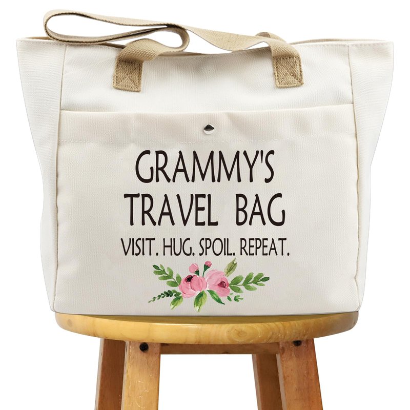 WCGXKO Grammy Mother’s Day Gift Grandma Birthday Gift Tote Bag Travel Bag For Grammy (MMY TB)