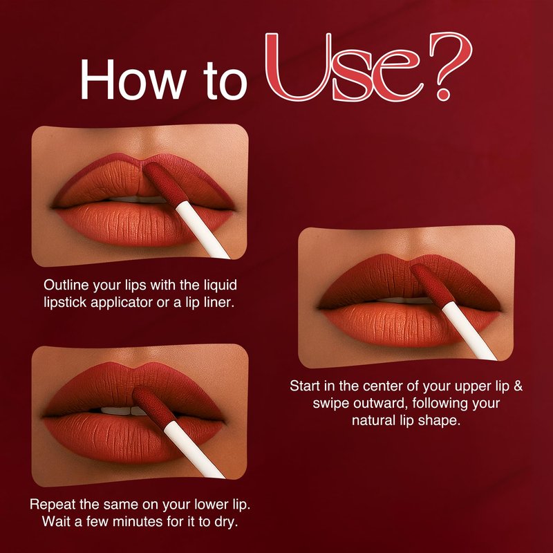 NOURISH MANTRA Matte Liquid Lipstick with SPF/Mini Lipstick/Water Proof/Smudge Proof/Transfer Proof/Long Lasting/For All Skin Tones/Set of - 4 (1.2ml Each)