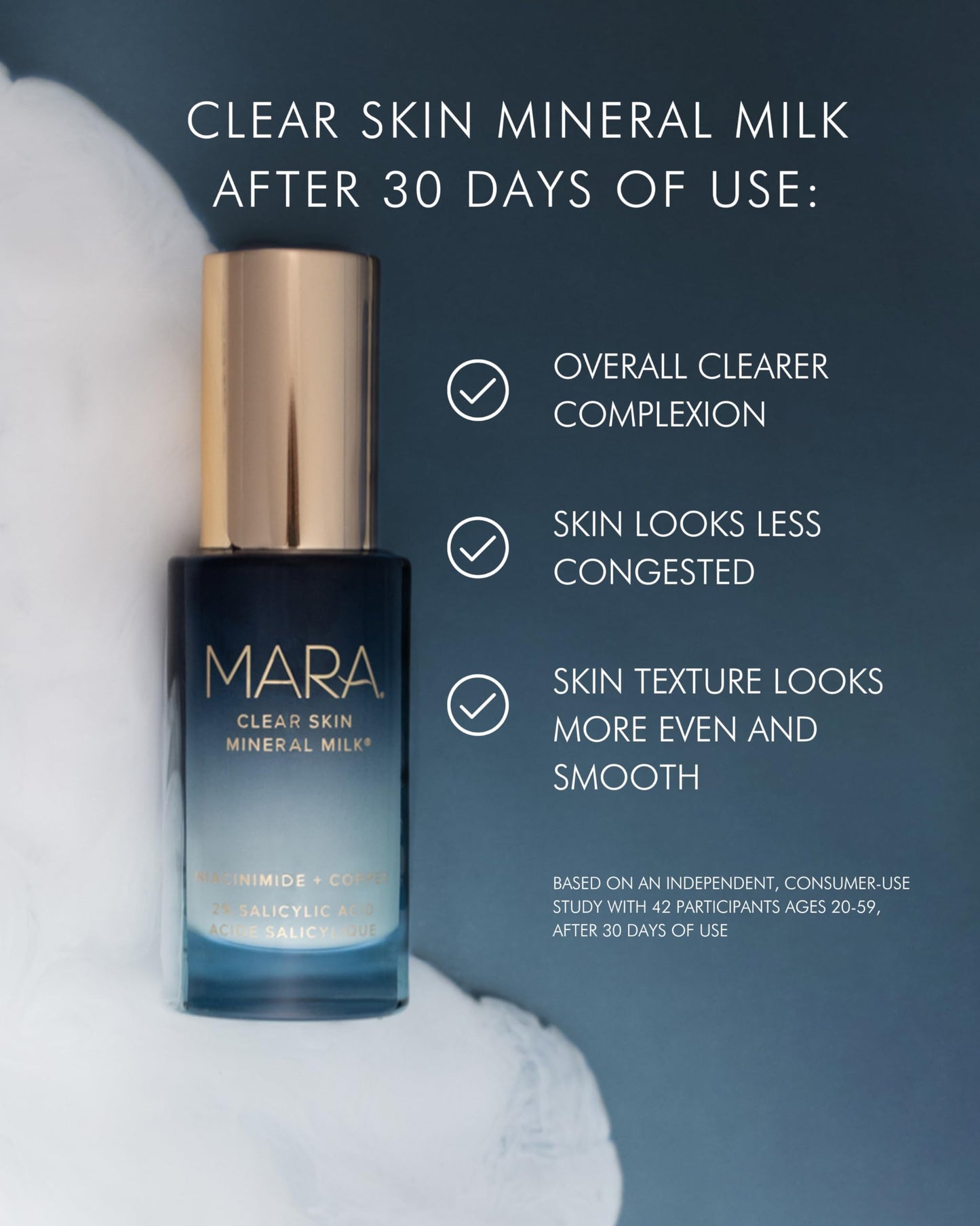 MARA Clear Skin Mineral Milk - 2% Salicylic Acid BHA Acne Treatment (1 oz)