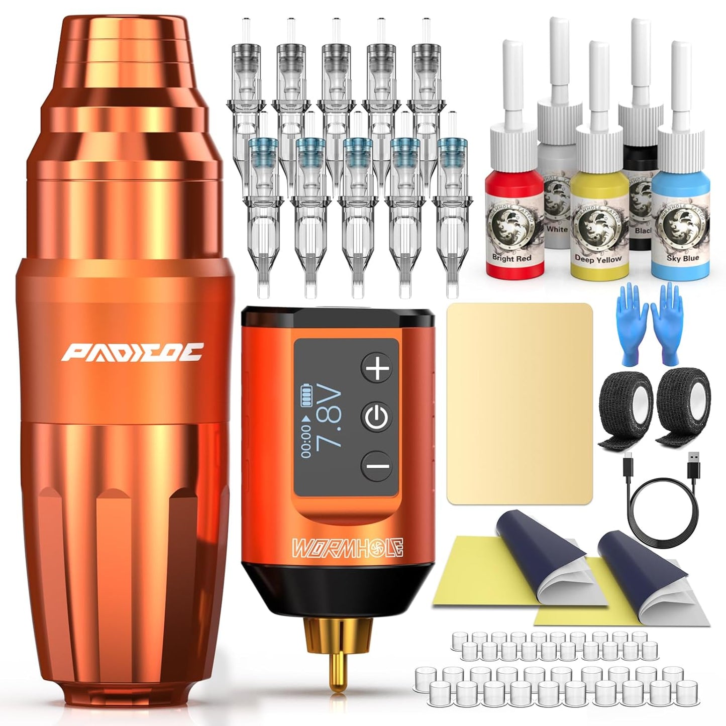 Tattoo Gun Kit - Wireless Rotary Tattoo Machine with 1500mAh Battery | Ideal for Beginners