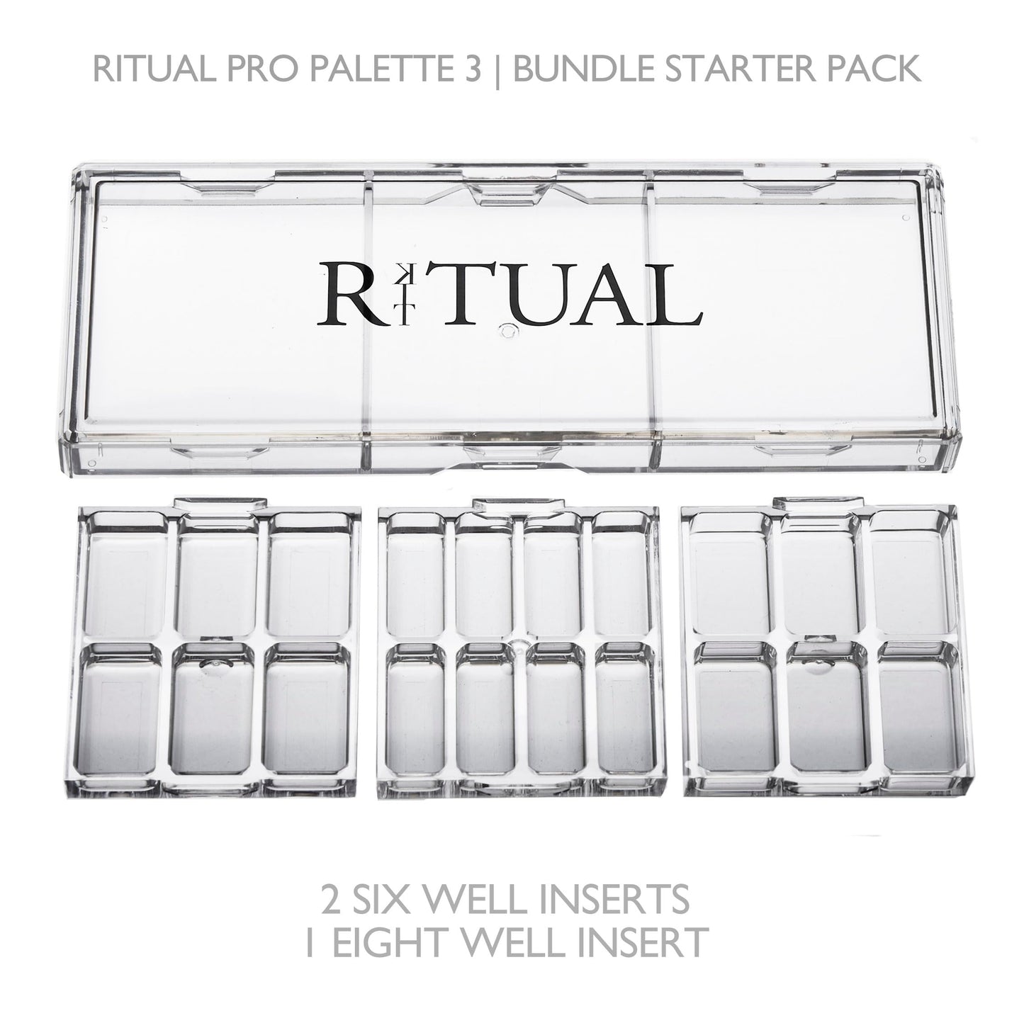 Empty Makeup Palette | 20 Wells | Modular Interchangeable Depotting System | Ritual Pro Palette 3 | Sample Bundle, Lipstick, Creams, Alcohol based makeup and paint, watercolor, Gouache, Acrylic paint