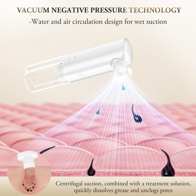 ANLAN Blackhead Remover for Face – Pore Extractor Vacuum with Microbubble Cleaning Blackhead Extractor Tools with 3 Suction Levels Acne Pimple Extractor Kit for Nose Face & T-Zone