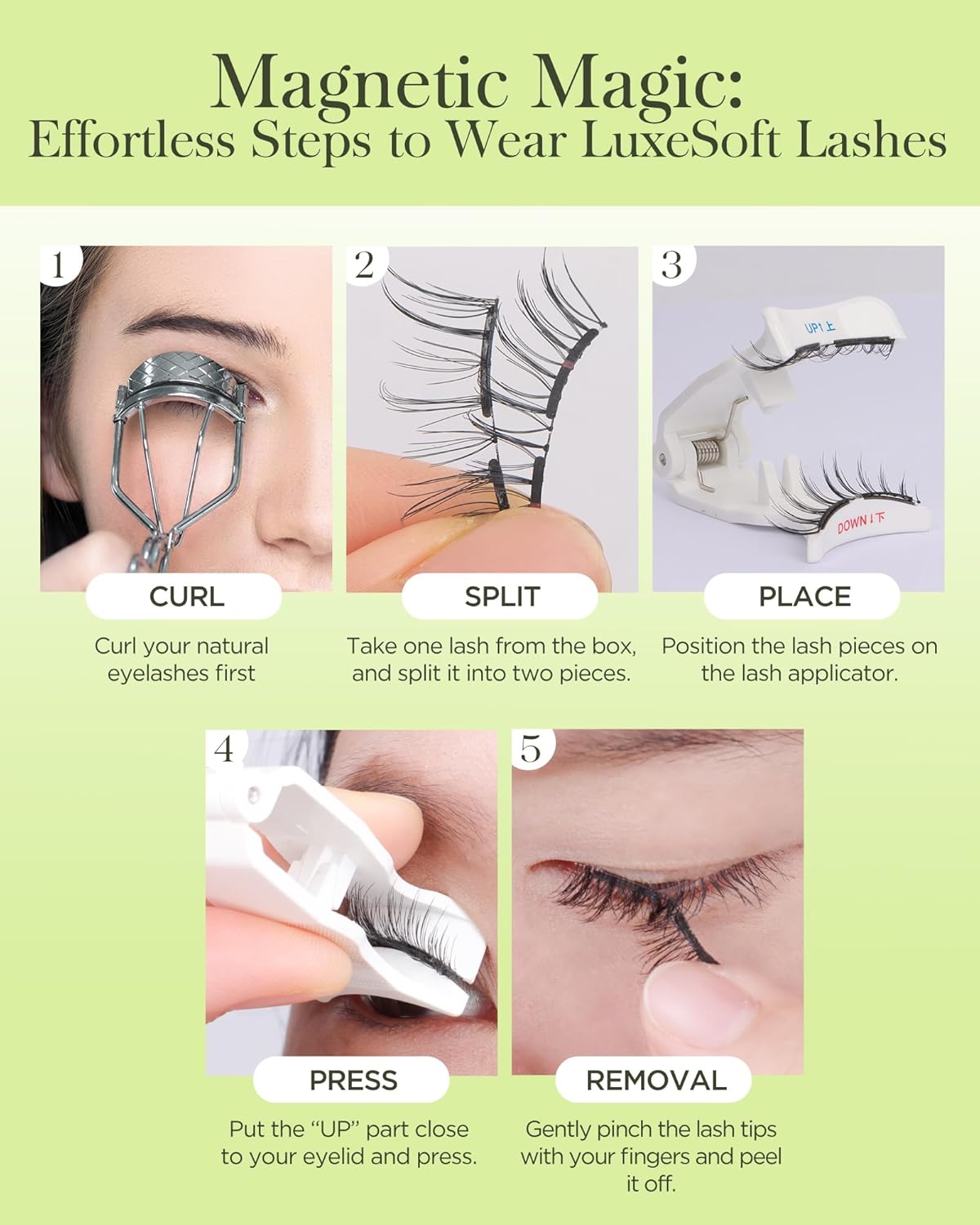 Magnetic Eyelashes Kit - Soft Reusable False Lashes for Natural Look | No Glue Needed, Lightweight & Comfortable